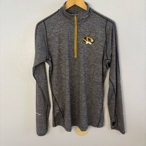 Nike Dri-FIT Women’s Mizzou Tigers Quarter Zip Pullover Gray Long Sleeve Size L